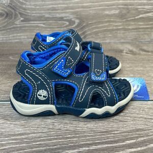 NWT Timberland Adventure Seeker II Navy Blue Toddler Boy Sz 4 Hook & Loop Sandal